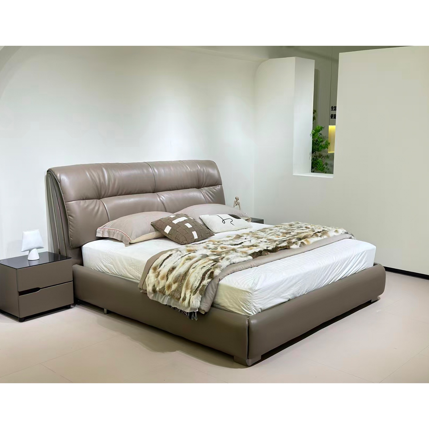 TLHSH1808LR (2511) Soft Bed with Storage Box 1.8*2.0M Beige Tauno