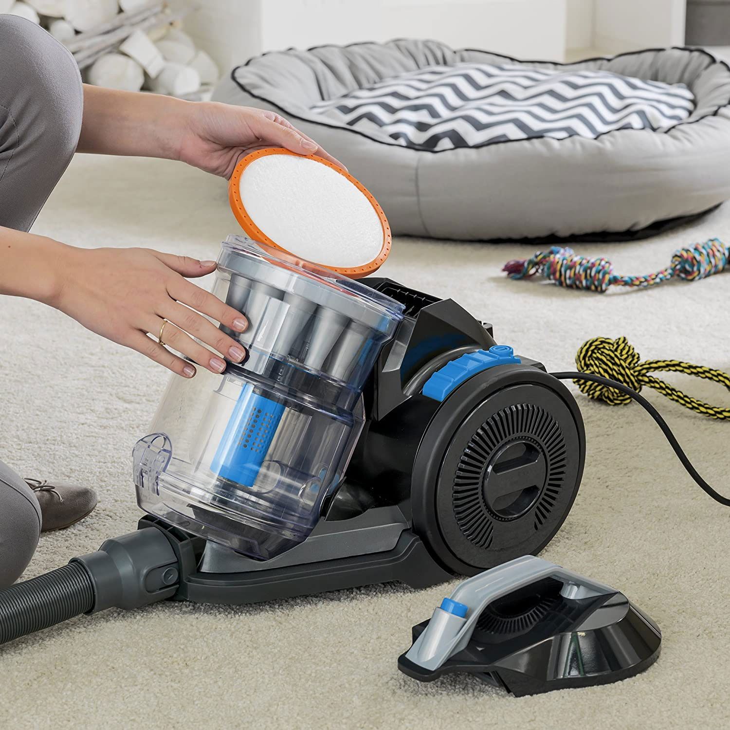 VAX CCQSASV1P1 Air Stretch Pet Cylinder Vacuum Cleaner