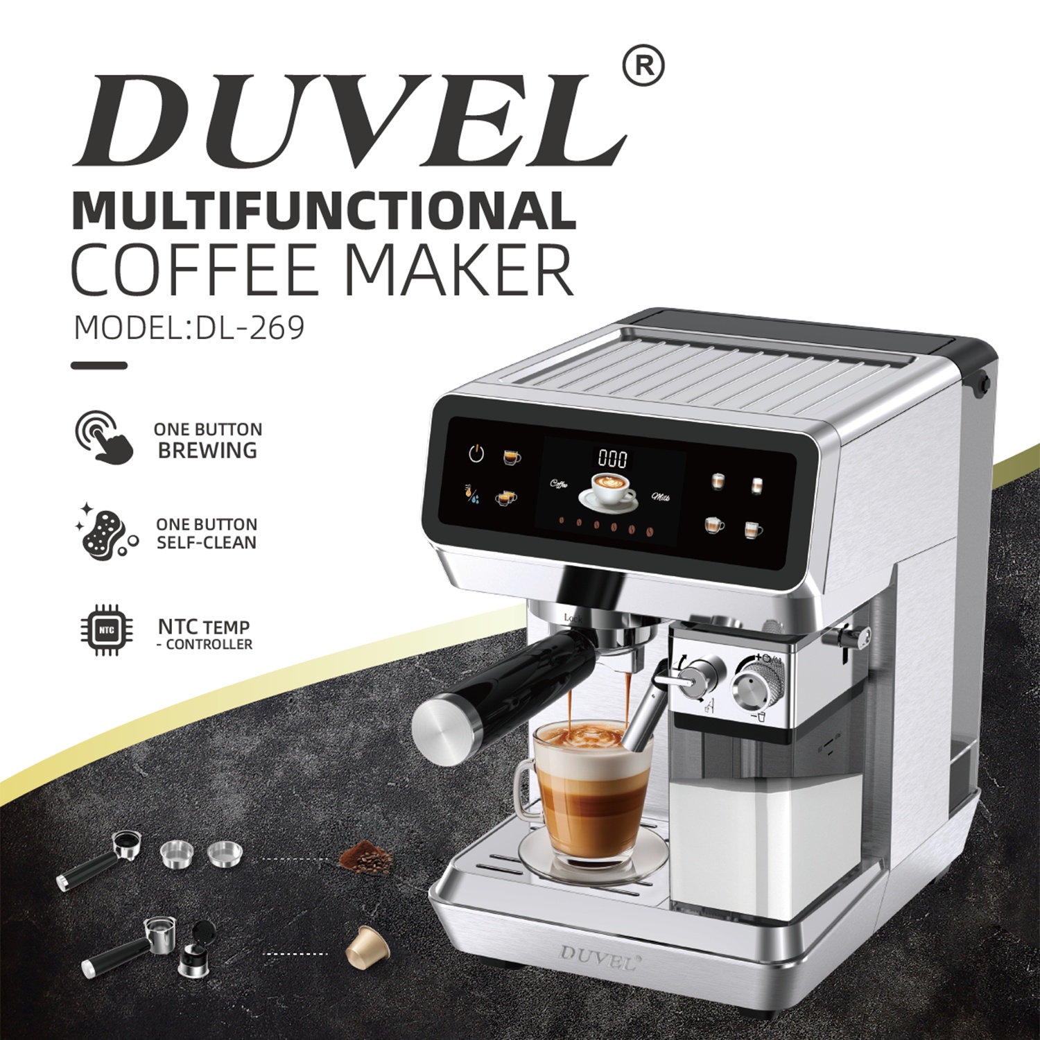Duvel Олон үйлдэлт кофе чанагч DL-269