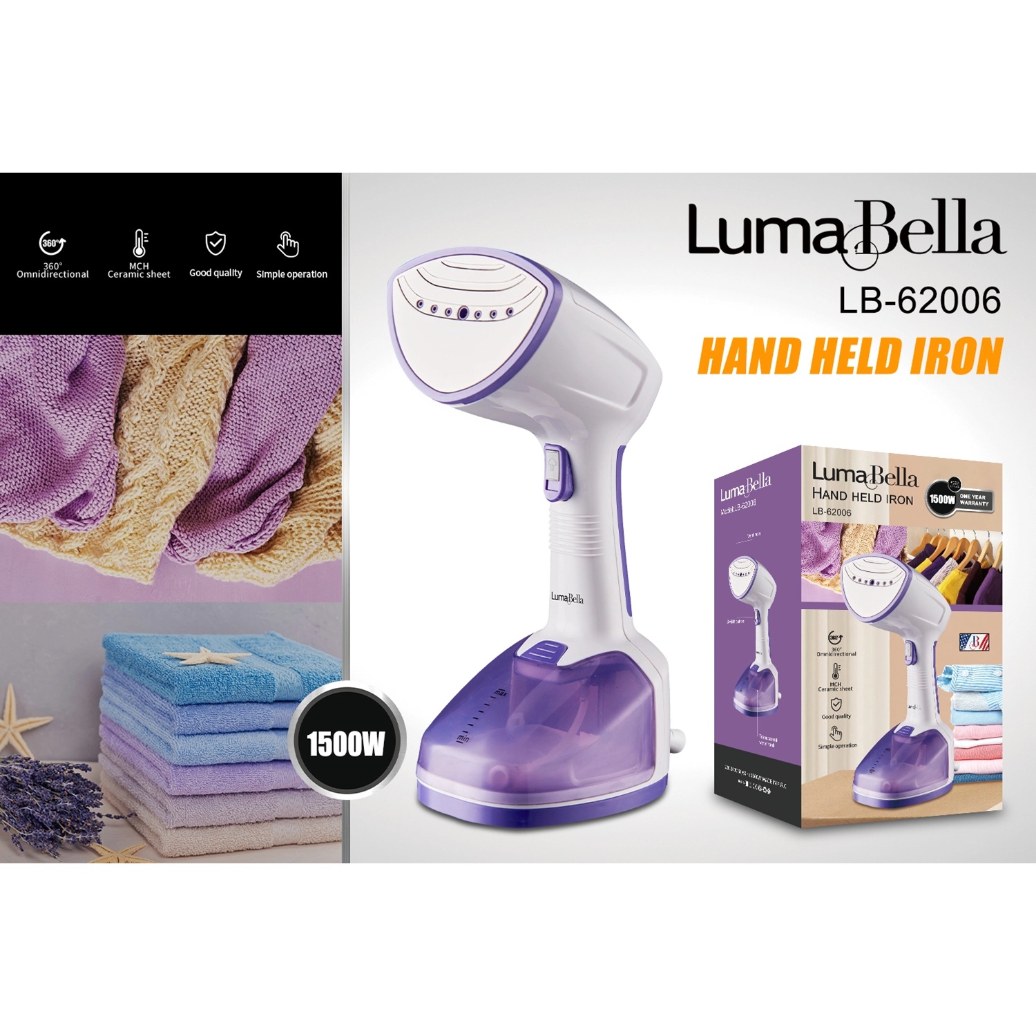 Lumabella Гар уурын индүү LB-62006