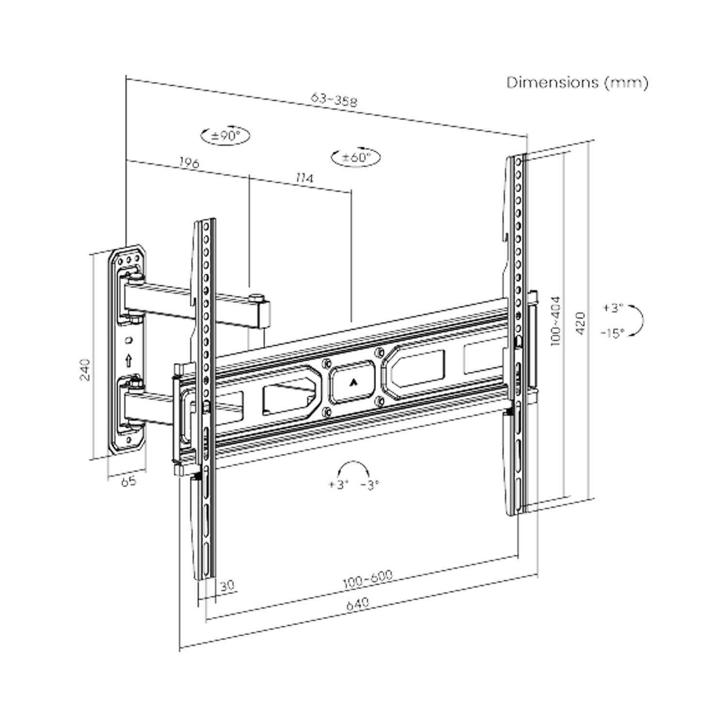 R37-70FM TV MOUNT ROTENZO