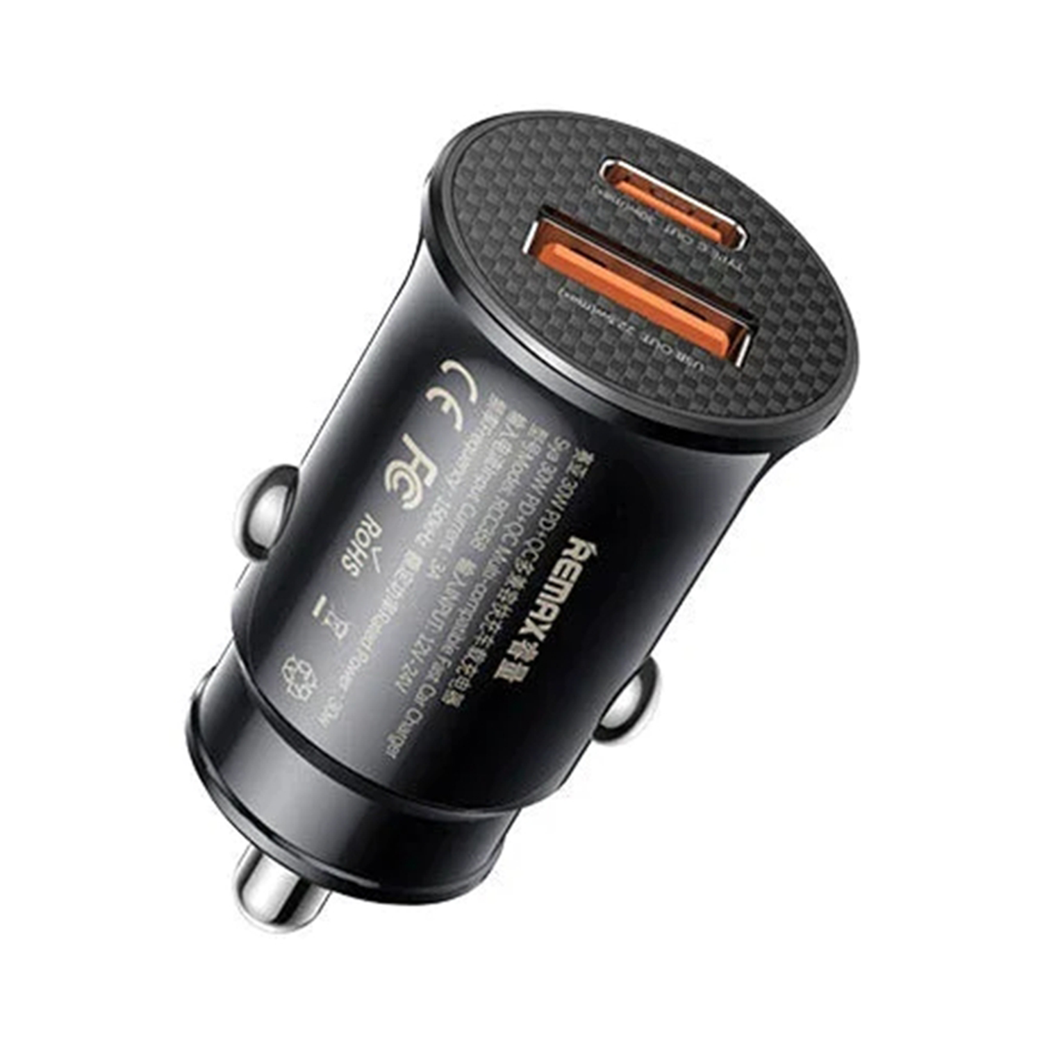RCC358 Siya Series 30W PD+QC Multi-compatible Fast Car Charger Black Remax