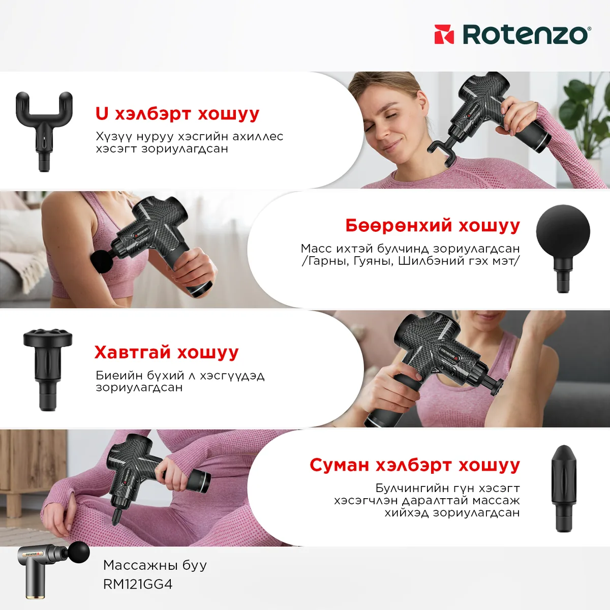 RM121GG4 MASSAGE GUN ROTENZO 4