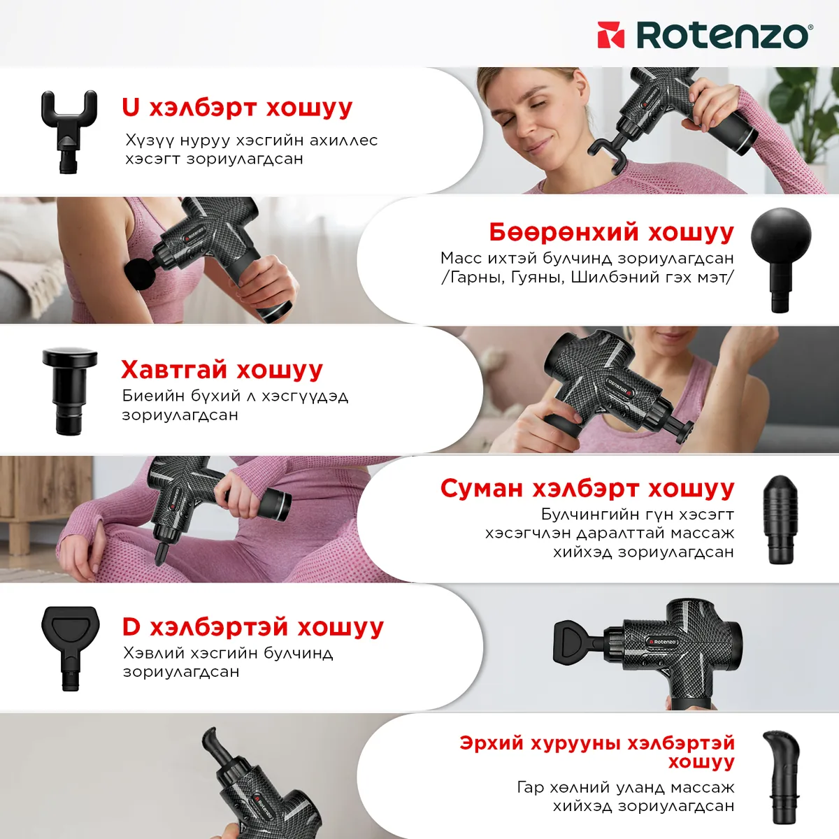 RM124BG4 MASSAGE GUN ROTENZO 4