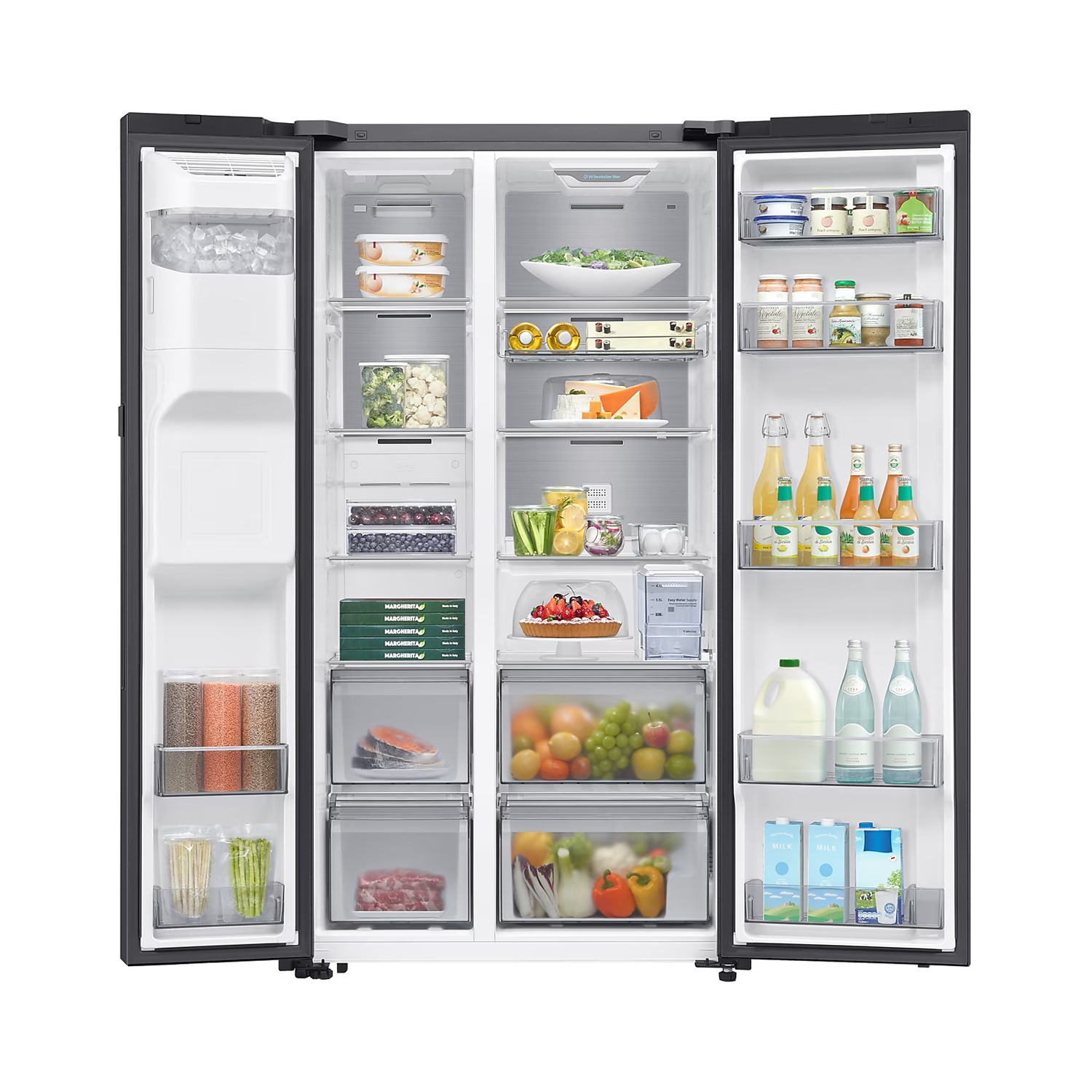 Samsung 616л багтаамжтай 2 хаалгатай хөргөгч SpaceMax ™, Metal Cooling RS80F65J1FWT SBS