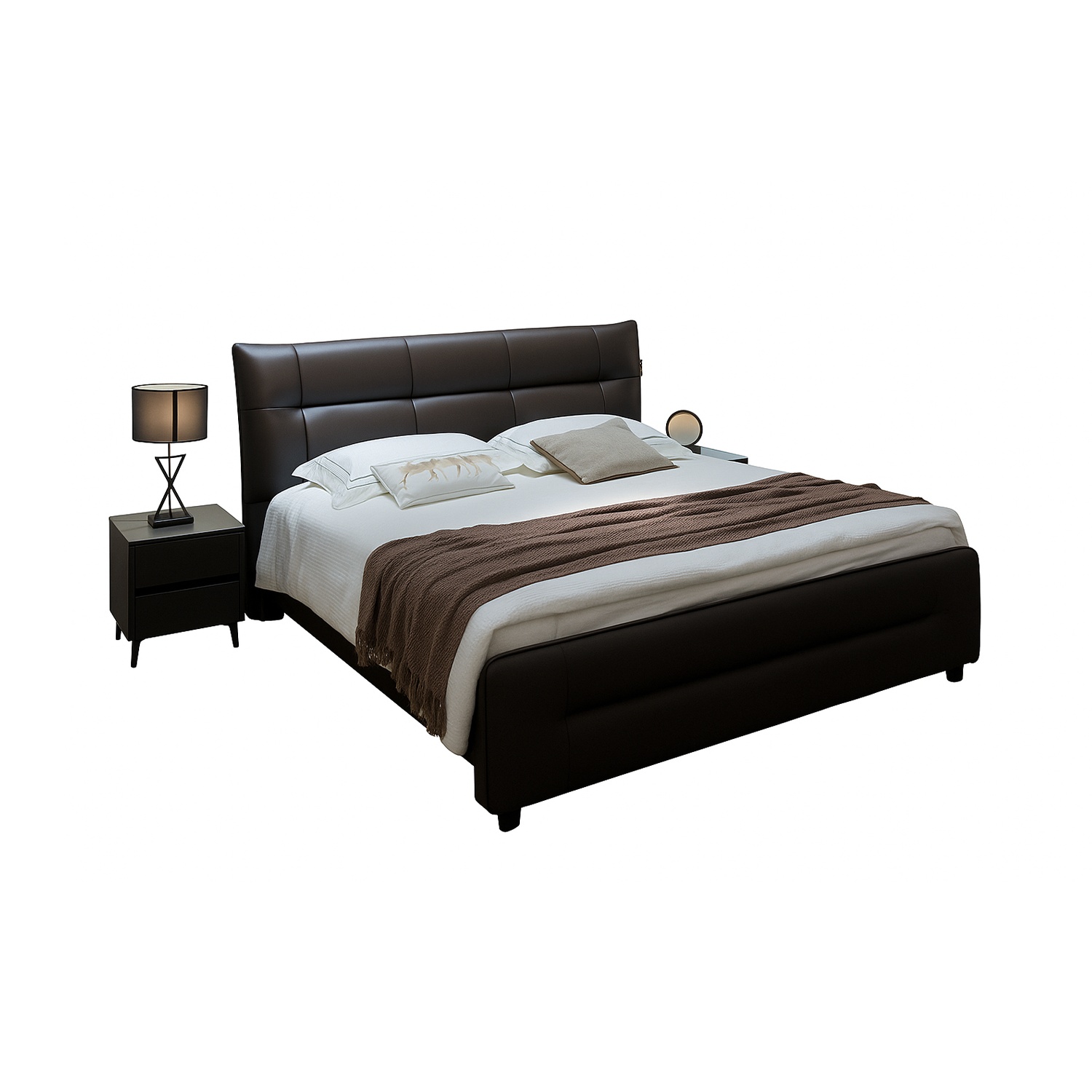 TLBSH1807BR (9931) basic Soft Bed 1.8*2.0M Brown Tauno