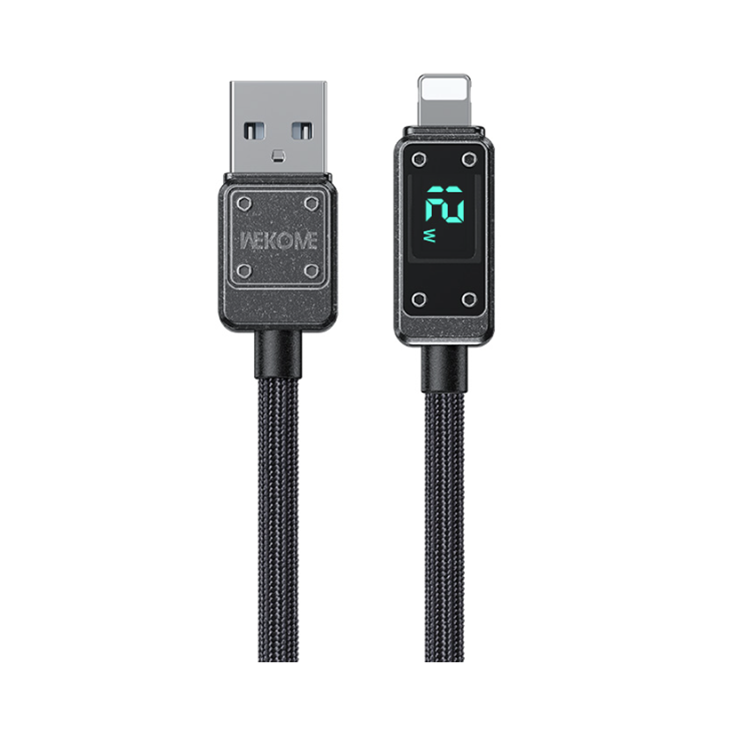 WEKOME Pioneer Series Digital Display 2.4A Data Cable WDC-06i (Tarnish)