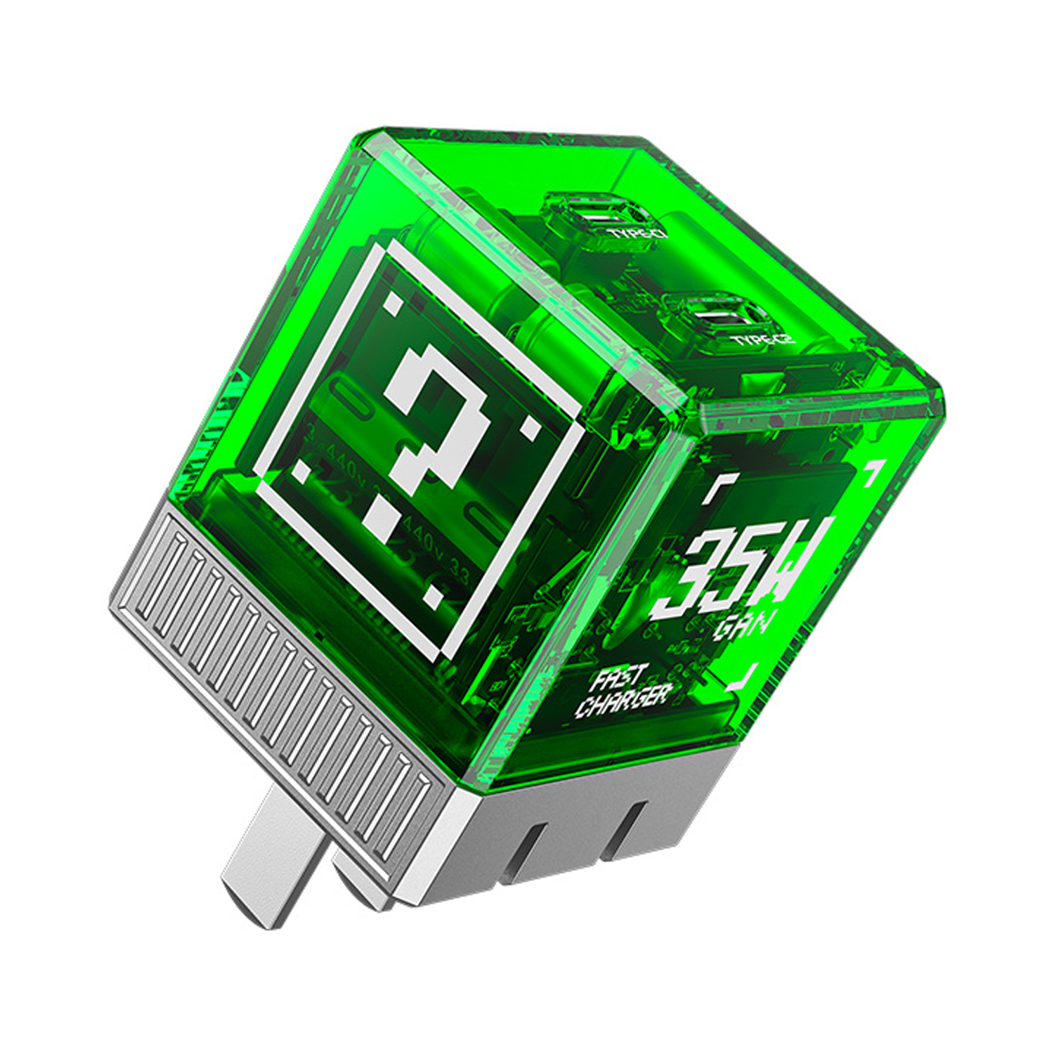 WEKOME Energy Cube 35w GaN Charger-Medium WU-01 (Elf Green)