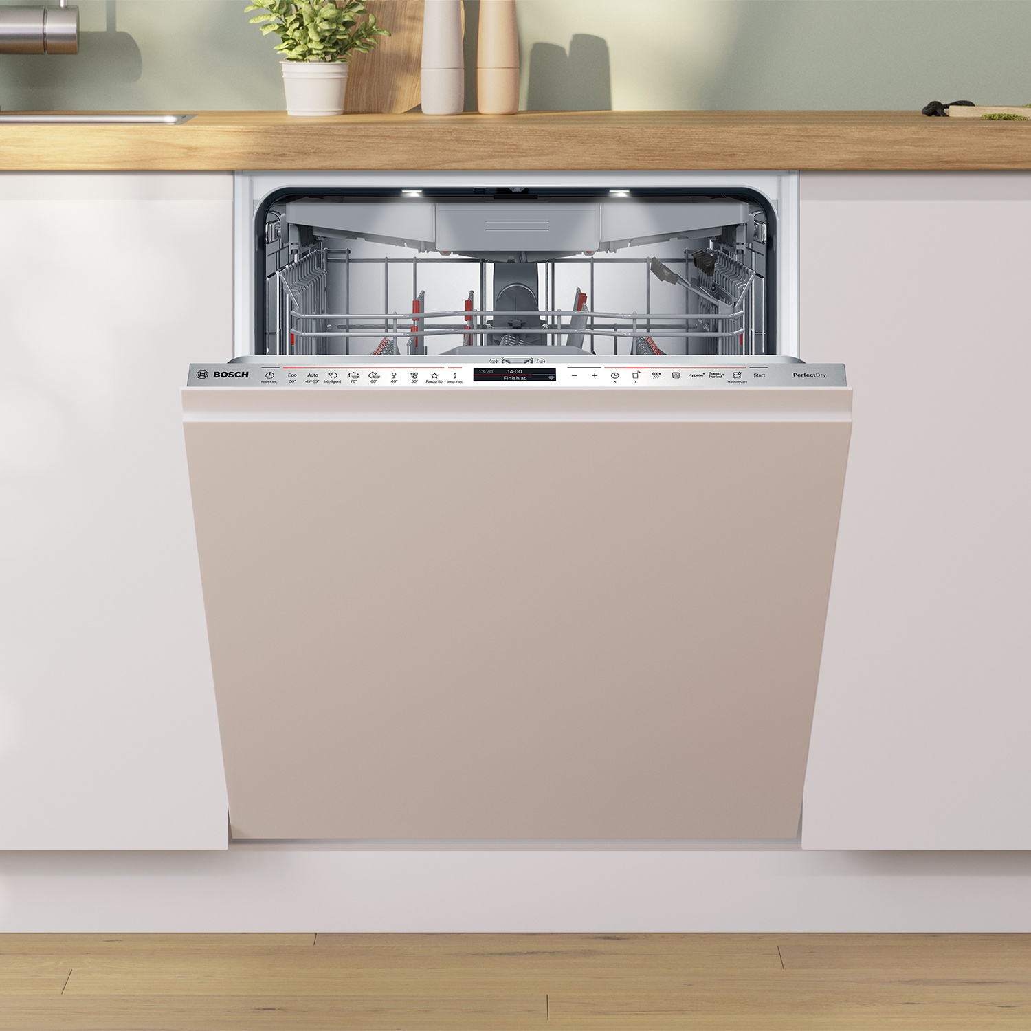 Bosch 14 сет багтаамж 8 төрлийн функцтэй нүүрэнд тавилгын хавтан суурилуулдаг аяга таваг угаагч SMV8YCX02E